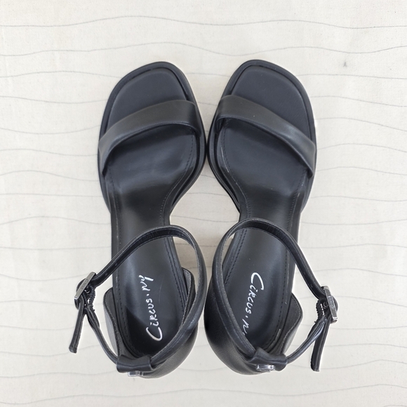 Circus by Sam Edelman Womens Holmes Black High Heeled Sandals Faux Leather Sz 7 - Picture 7 of 11